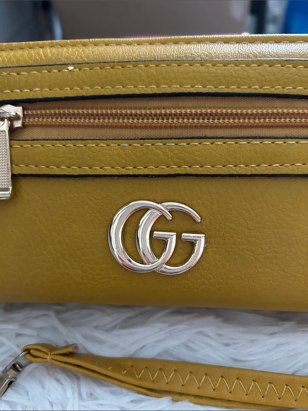 Bundle GG Logo Women's Wallet - Red / Mustard Leather - Picture 8 of 8